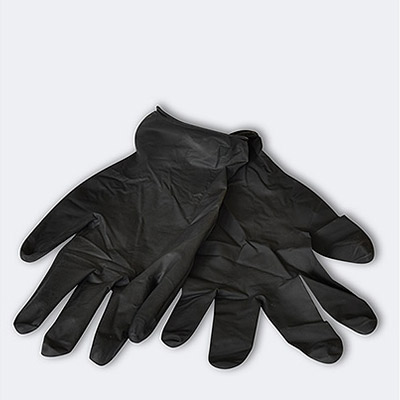 Guantes de látex negro para