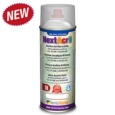 NextAcril - Pintura acrlica en aerosol Brillante con excelente adherencia en plstico