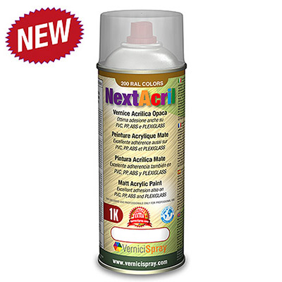 NextAcril - Pintura Mate acrlica spray con alta adherencia en plstico
