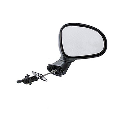 Espejo Retrovisor Exterior Negro, Mecánico con cables - lado derecha