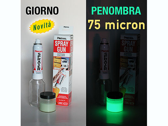 Equipo spray de Pintura Fosforescente con Spray Gun - 75 micrones, 100 ml  