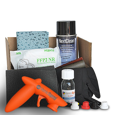 Kit de accesorios retoque auto con spray  