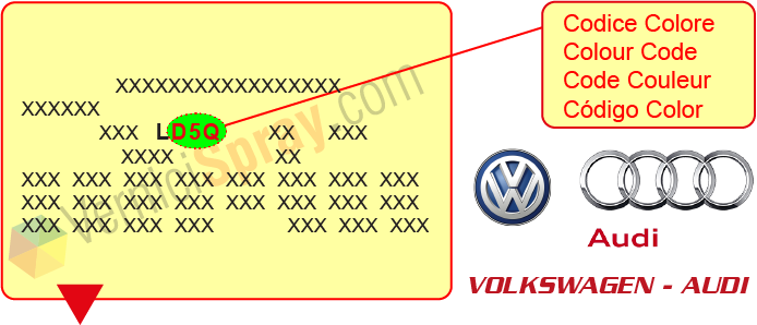 Encuentra el código de color Volkswagen - Audi