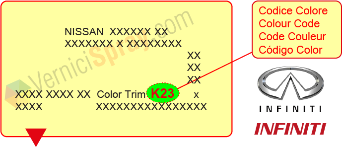 Encuentra el código de color Infiniti